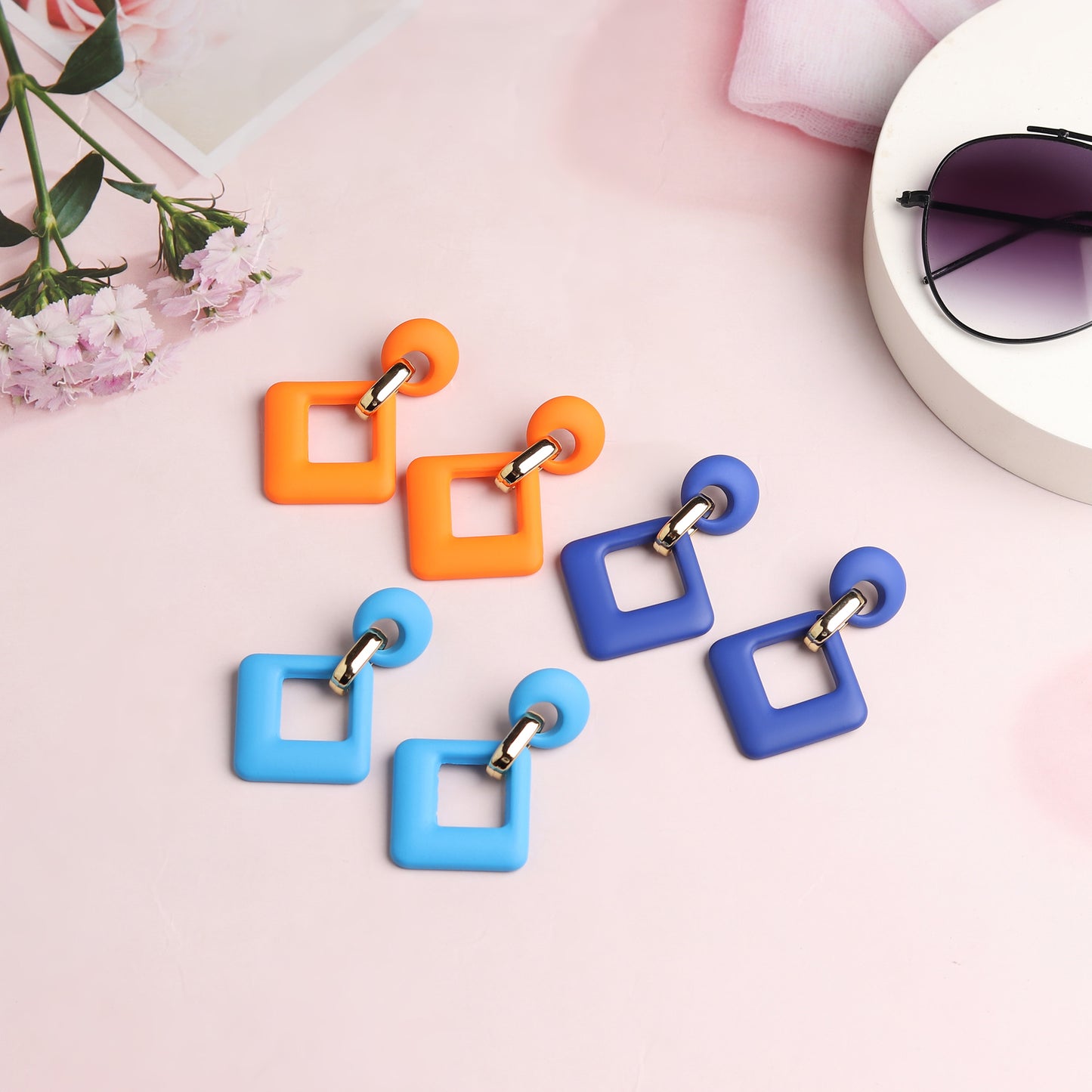 Vivid Square Earrings
