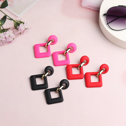 Vivid Square Earrings