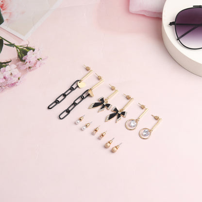 Classic Black & Gold Earrings