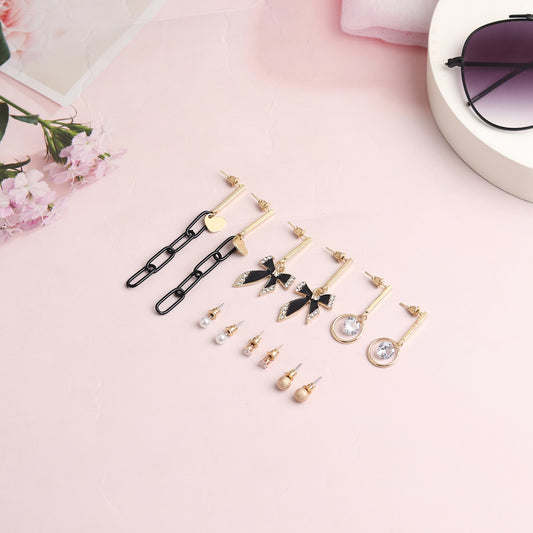 Classic Black & Gold Earrings