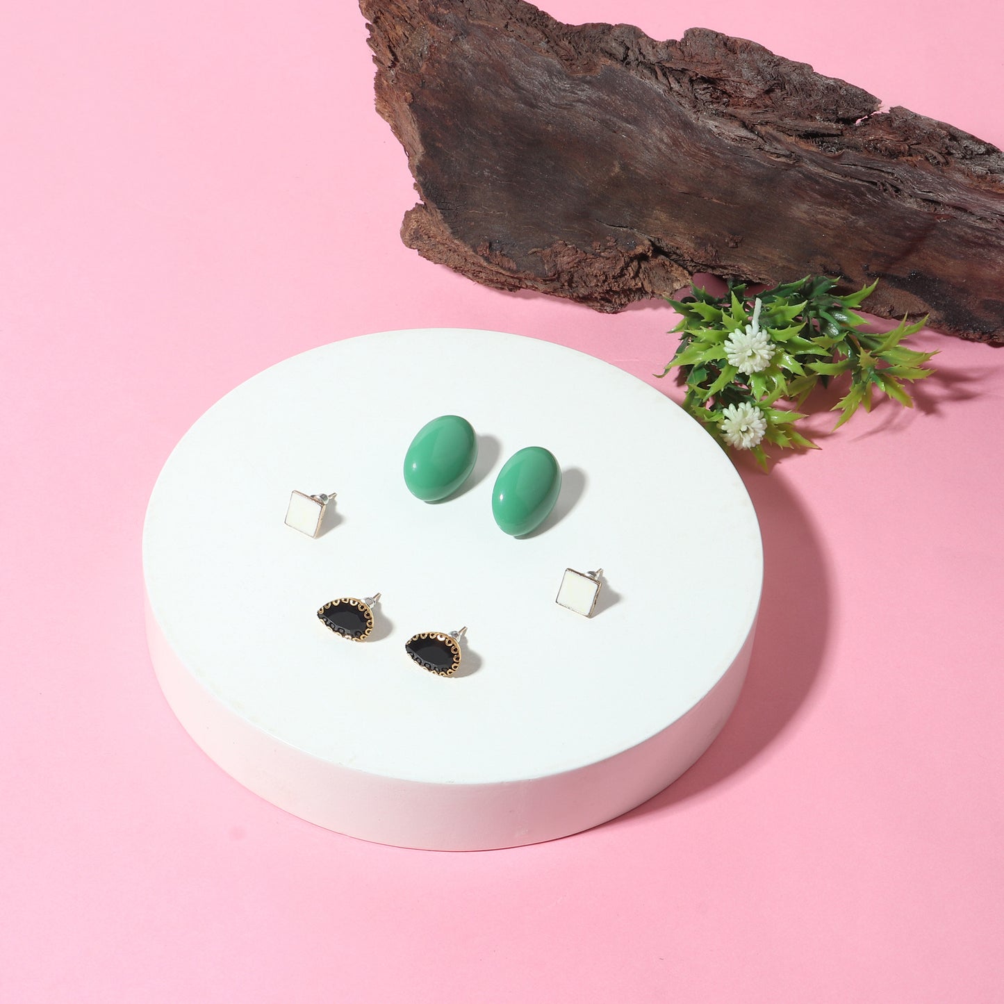 Classic Round Stud Earrings