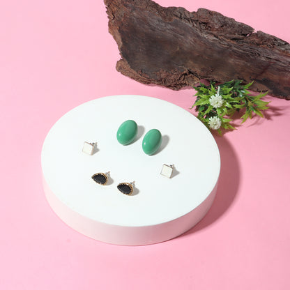 Classic Round Stud Earrings