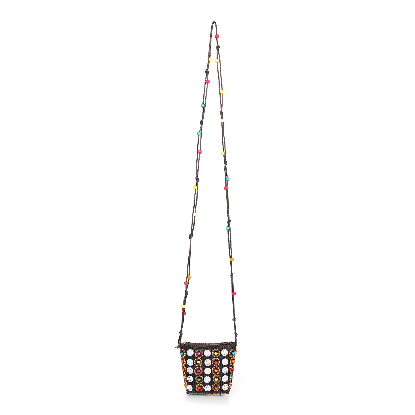 Coconut Shell Beaded Sling bag for Women| Crossbody Long Strap Purse | Handmade Natural Style Messenger bag | Eco-Friendly & Sustainable