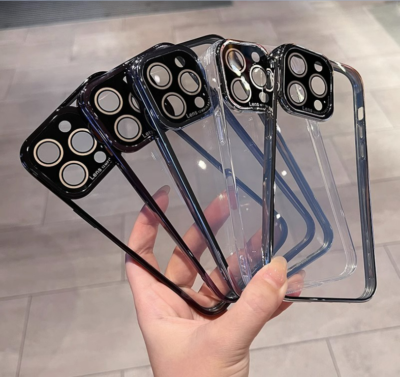 Creative 2 in 1 Lens Protector & Mobile Holder Hard Case for iPhones