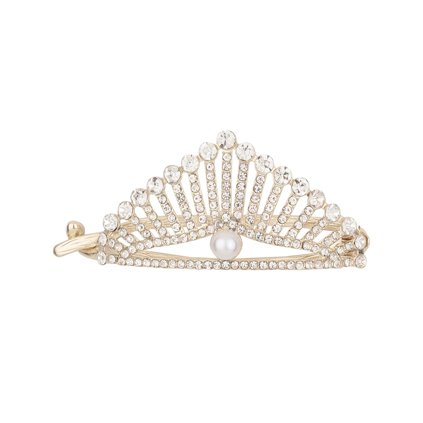 Royal Gemstone Crown Hair CliP