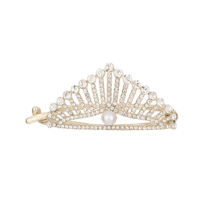 Royal Gemstone Crown Hair CliP