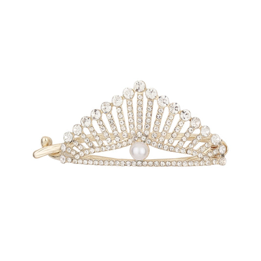 Royal Gemstone Crown Hair CliP