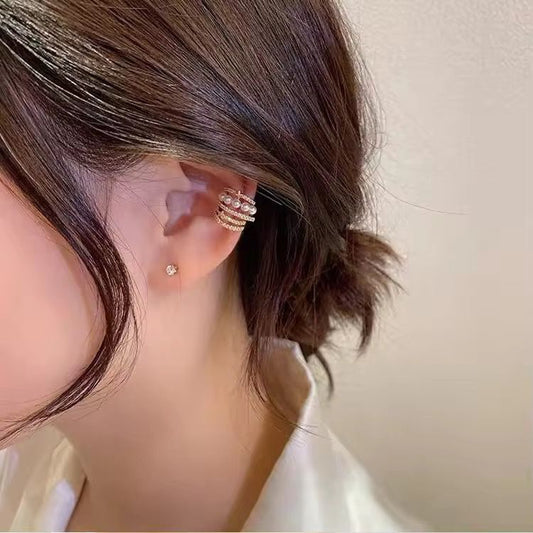 Pearl Crystal Ear Cuff Clip