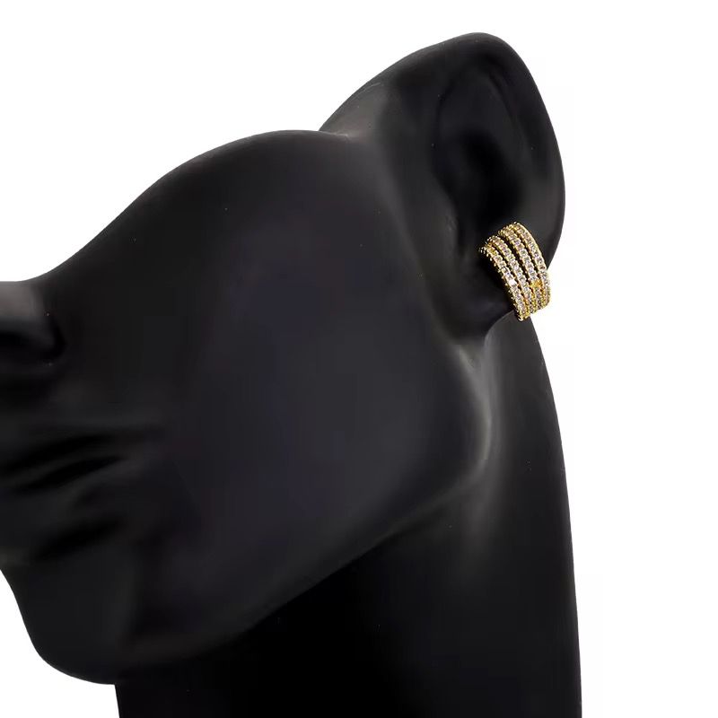 Gold Crystal Ear Cuff Clip