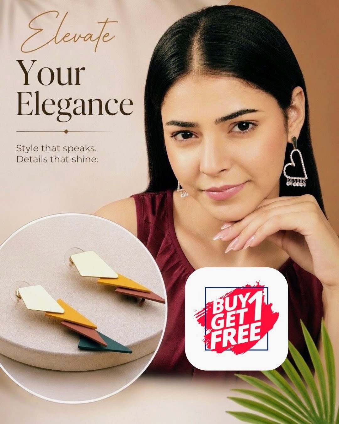 ✨ Buy 1 Get 1 FREE – Elevate Your Elegance with Statement Earrings