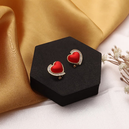 Classic Heart Stud Earrings