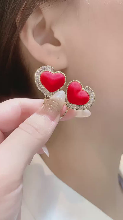 Classic Heart Stud Earrings