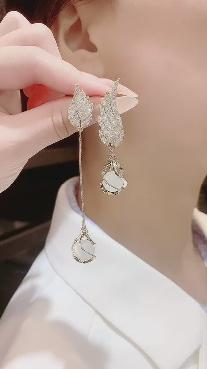 Swan Rhinestone Earrings