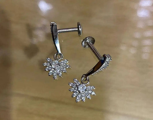 Silver Diamonds Earrings