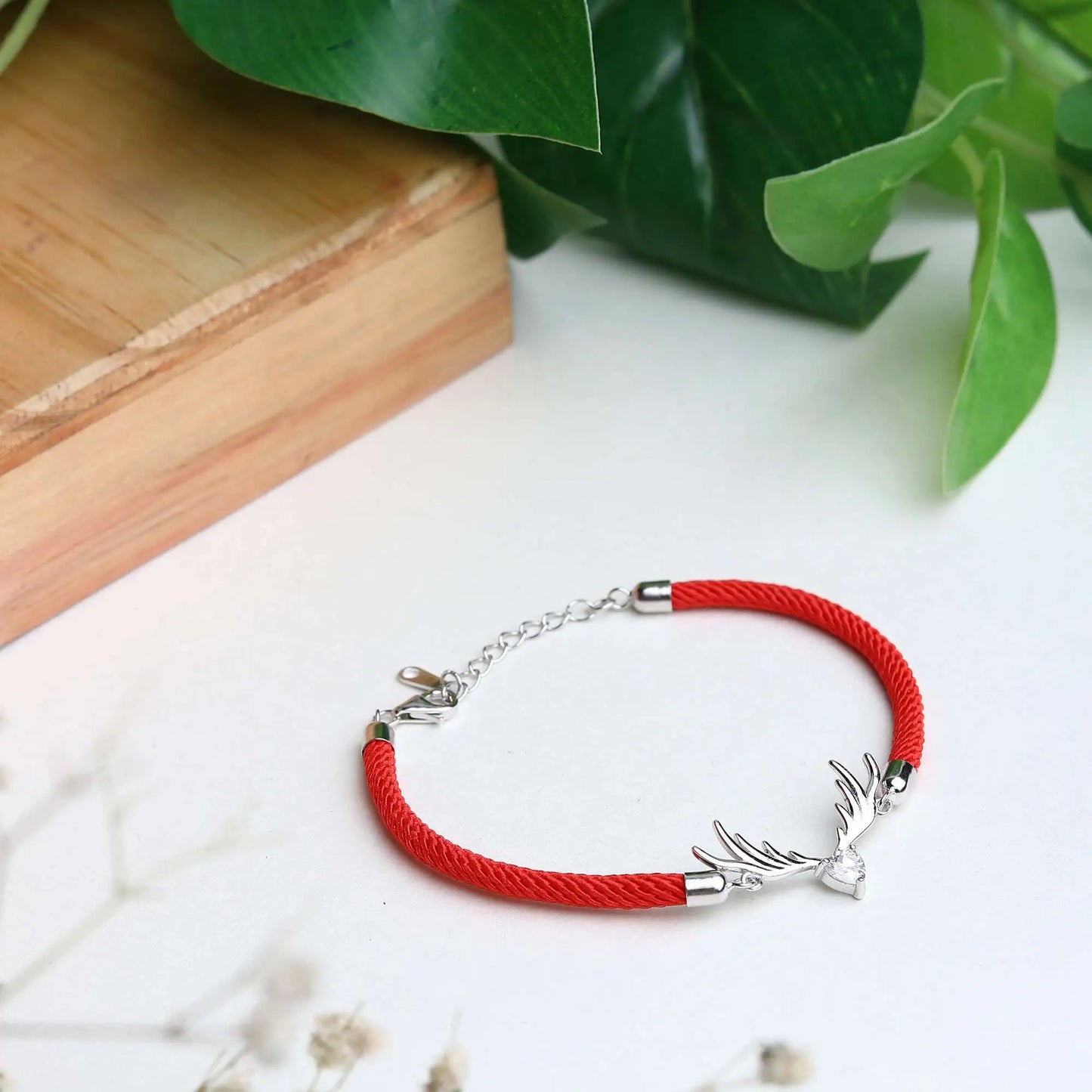 Silver Baby Heart Wings Hand Bracelet