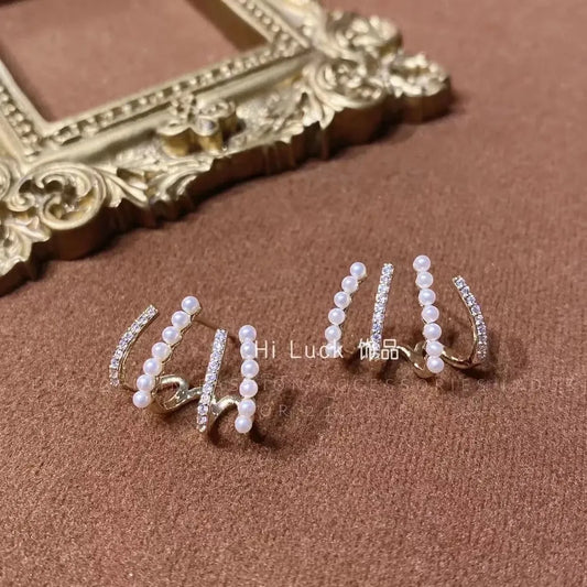 Minimalist Layer Claw Shaped Stud Earrings