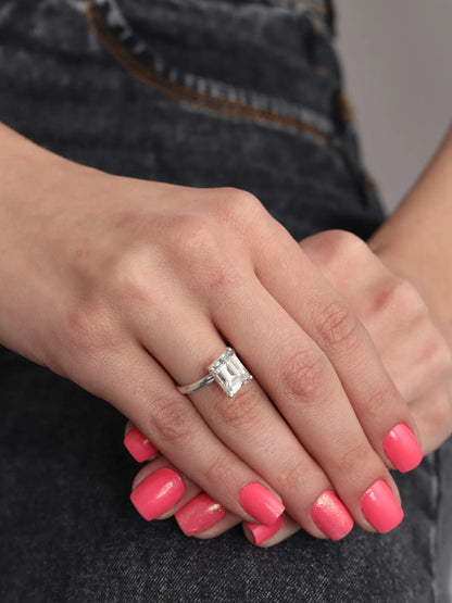 Princess Cut Square Diamond Ring