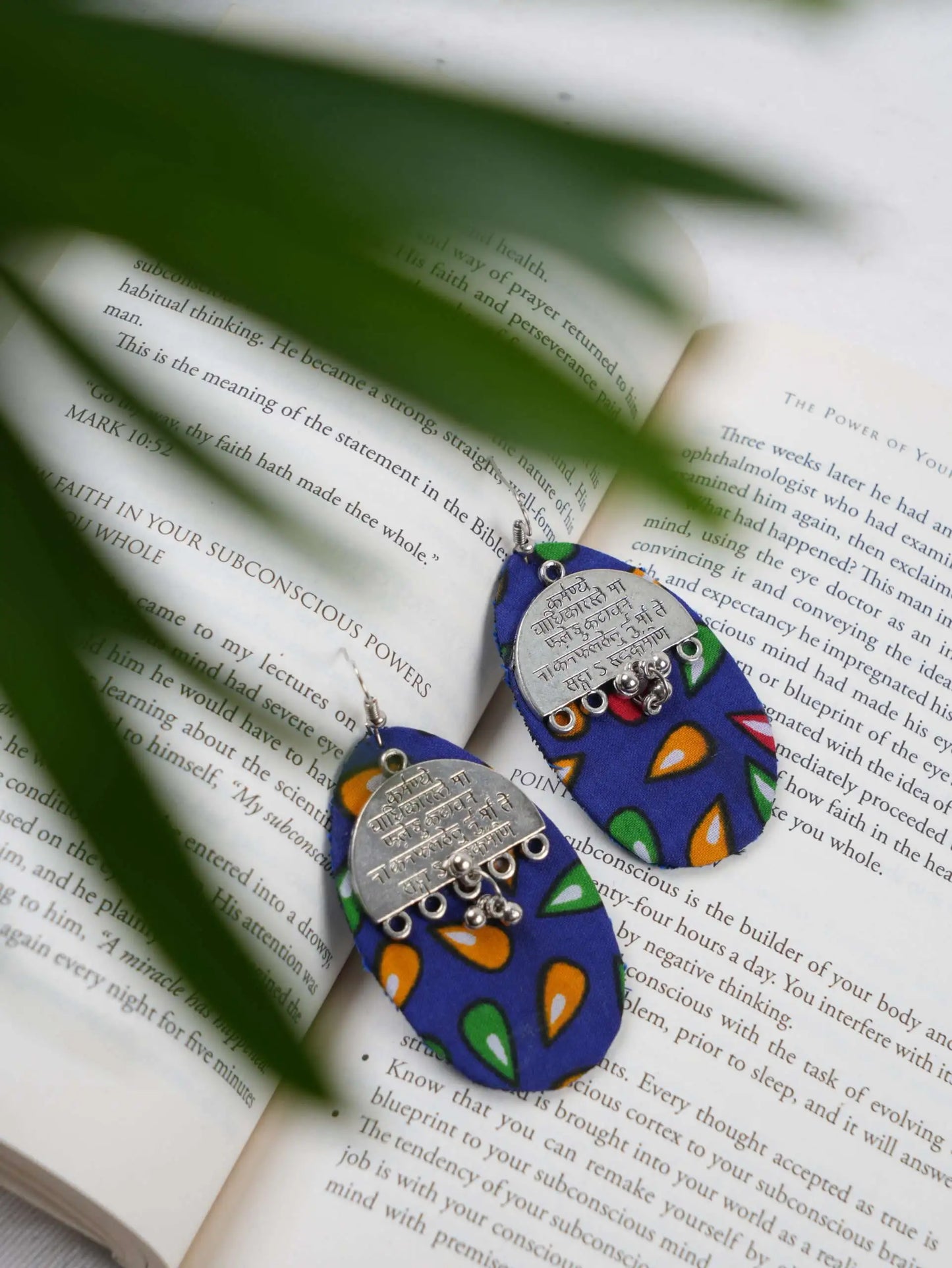 Blue Round Handmade Earrings