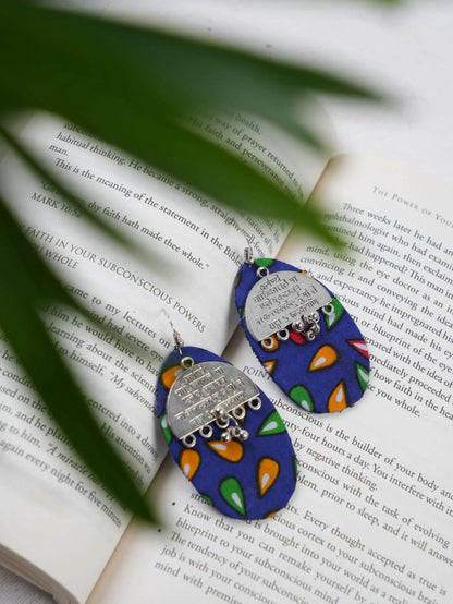 Blue Round Handmade Earrings