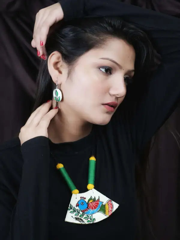 Kabooter Ceramic Handmade Nacklace & Earrings