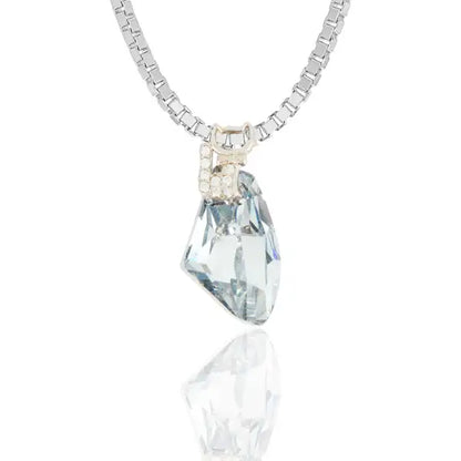 Silver Diamond Stone Chain Pendant