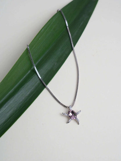 Previous Next Silver Turtle Pink Chain Pendant