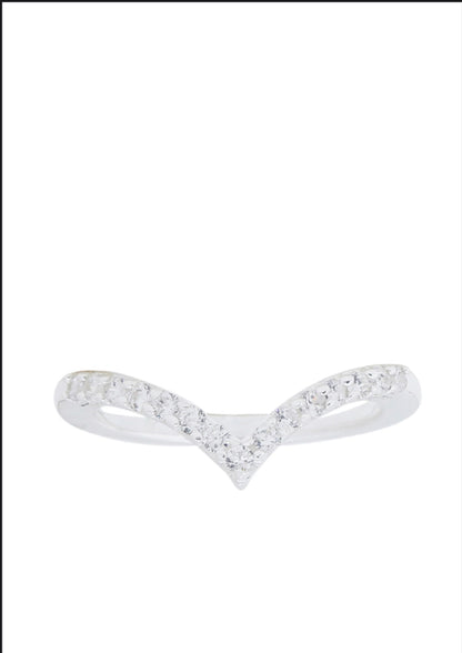 Queen Crown Silver Diamond Ring