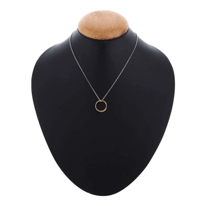 Silver Gold Dual Ring chain Pendant