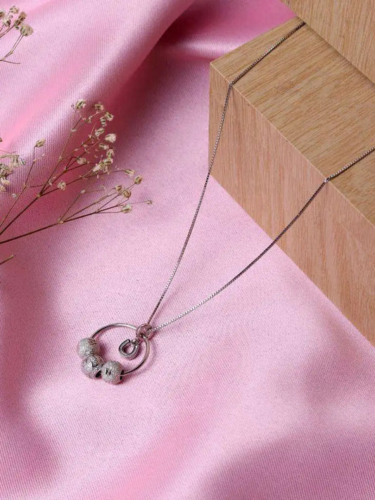 Silver White diamond chain pendant