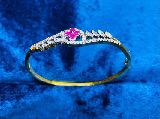 Diamond Rose Pink Hand Bracelet