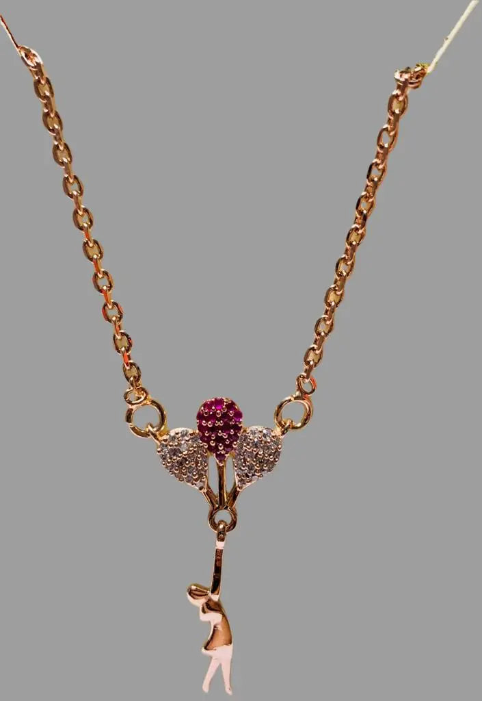 Silver Parachute Chain Pendant