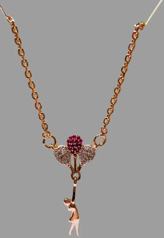 Silver Parachute Chain Pendant